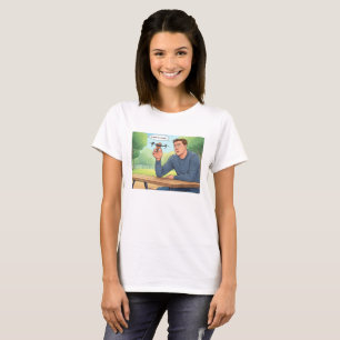 Smaakt als kip vrouwen witte T-shirt