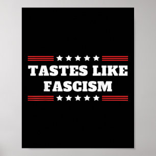 Smaakt naar fascisme Immigratie Raid Rel Protest Poster