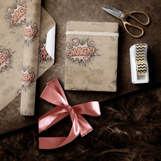 SMACK!  stripboek Steampunk Pop Cadeaupapier