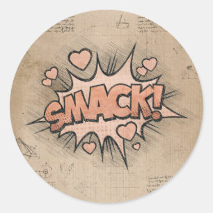 SMACK! stripboek Steampunk Pop Ronde Sticker