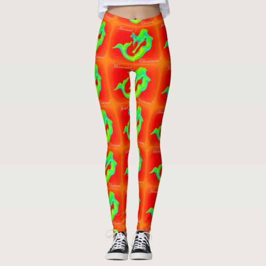 smaïde kerst rood / groen leggings (Voorkant)