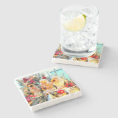 smakelaar voor kerst angels stenen onderzetter (Zijkant)