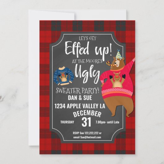 smakelijk jumper kerstfeest kaart (Voorkant)