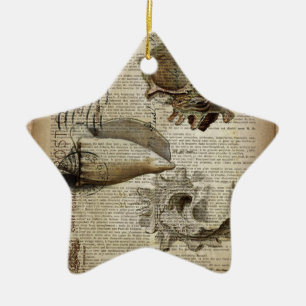 smakelijk woordenboek print modern  seashell keramisch ornament