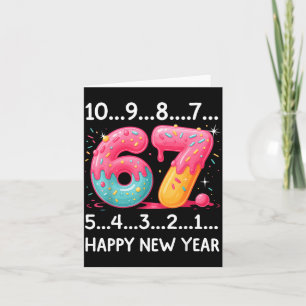 Smakelijke 67 Nieuwjaar Telt Af 2026 Grappig Geluk Kaart