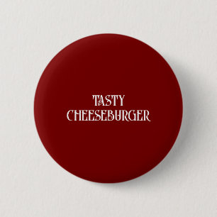 Smakelijke Cheeseburger Knop Ronde Button 5,7 Cm
