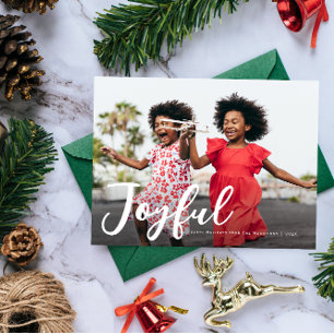 smakelijke moderne kerstfeestdag - visitekaartje briefkaart