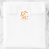 Smakelijke Retro DAFFY DUCK™ Ronde Sticker (Tas)