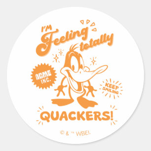 Smakelijke Retro DAFFY DUCK™ Ronde Sticker