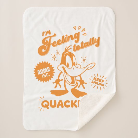 Smakelijke Retro DAFFY DUCK™ Sherpa Deken (Voorkant)