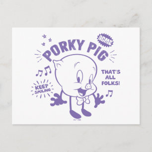 Smakelijke Retro Porky Pig Briefkaart