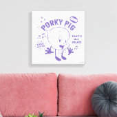 Smakelijke Retro Porky Pig Canvas Afdruk (Insitu (Woonkamer))