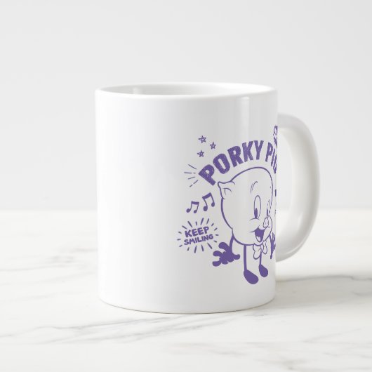 Smakelijke Retro Porky Pig Extra Grote Beker (Voorkant rechts)