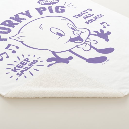 Smakelijke Retro Porky Pig Sherpa Deken (3/4)