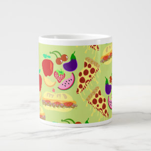 Smakelijke Schattigee voedselpatroon Fun Design Pa Jumbo Mok