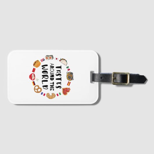 Smaken over de hele wereld bagagelabel (Voorkant (horizontaal))