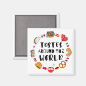 Smaken over de hele wereld magneet (Voorkant / Achterkant)