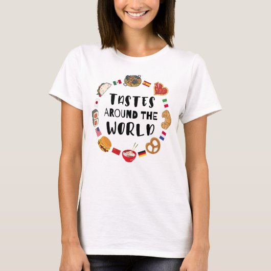 Smaken over de hele wereld t-shirt (Voorkant)
