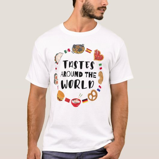 Smaken over de hele wereld t-shirt (Voorkant)