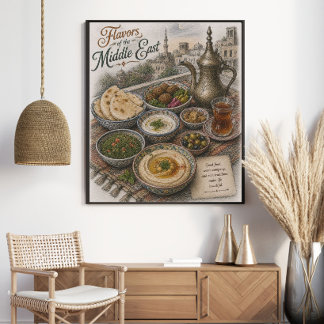 Smaken van het Midden-Oosten Culinair Poster