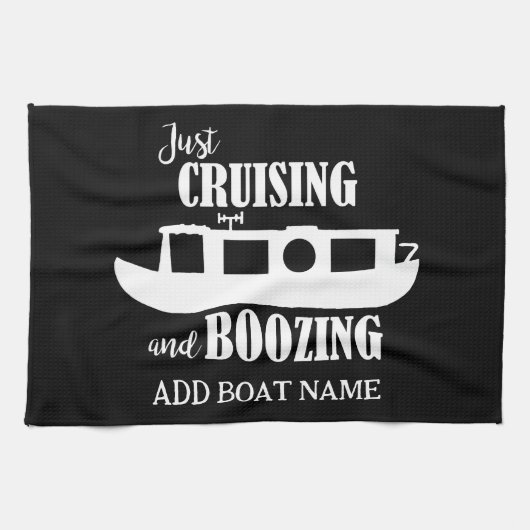 Smal schip Grappige Drink Citaten Galley Theedoek (Horizontaal)