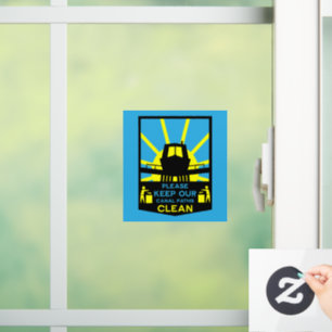 Smalbootstickers en -tekens raamsticker