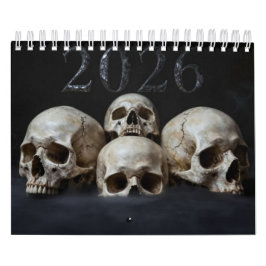 Small 2026 Skull Art Calendar Kalender