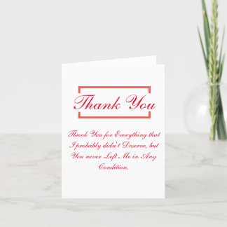 Small, 4" x 5.6" Folded Thank You Card for special Bedankkaart