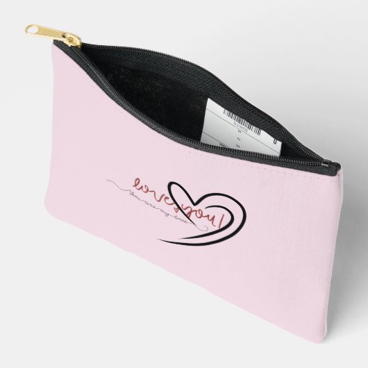 Small Accessory Pouch Zipper Bag  Etui (Open)