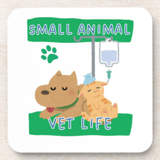 Small Animal Vet Life – Vet Dog and Cat Design Bier Onderzetter