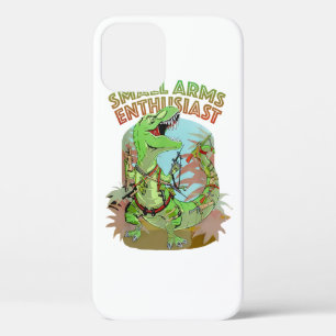 Small Arms Enthusiast Funny T-Rex Dinosaur Gun iPhone 12 Hoesje