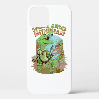 Small Arms Enthusiast Funny T-Rex Dinosaur Gun iPhone 12 Hoesje