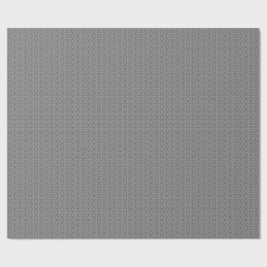Small Black and White Greek Key Pattern Cadeaupapier (Vlak)