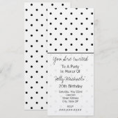 Small Black Polka Dots Party Uitnodiging (Voorkant / Achterkant)