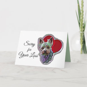 Small Blue Gold PopArt Yorkshire Yorkie Terrier Kaart