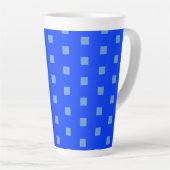 Small Blue Pattern Large Latte Mok (Rechterhoek)