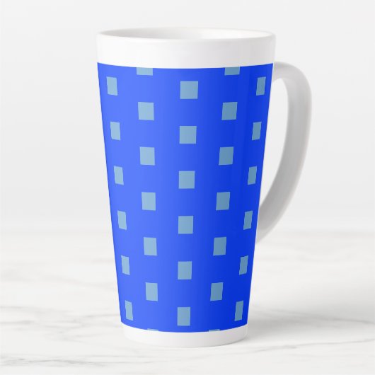 Small Blue Pattern Large Latte Mok (Rechterhoek)