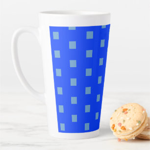 Small Blue Pattern Large Latte Mok