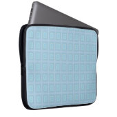 Small blue squares. laptop sleeve (Voorkant Rechts)