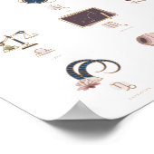 Small Boho Zodiac Signs Poster (Hoek)