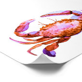 Small Box Red Crab Waterverf Print (Hoek)