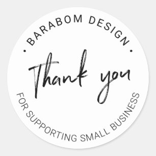 Small Business Bedankt-pakketsticker Ronde Sticker