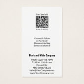 Small Business Black & White Gift Voucher Kaart (Achterkant)