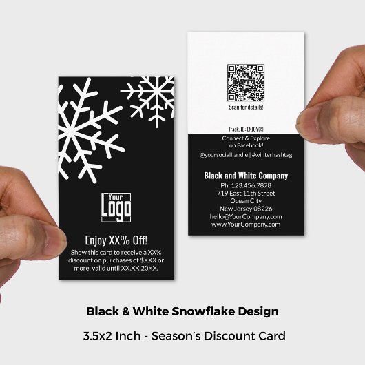 Small Business Black & White Snowflake XX% korting