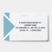 Small Business Employee ID Card Badge (Back)