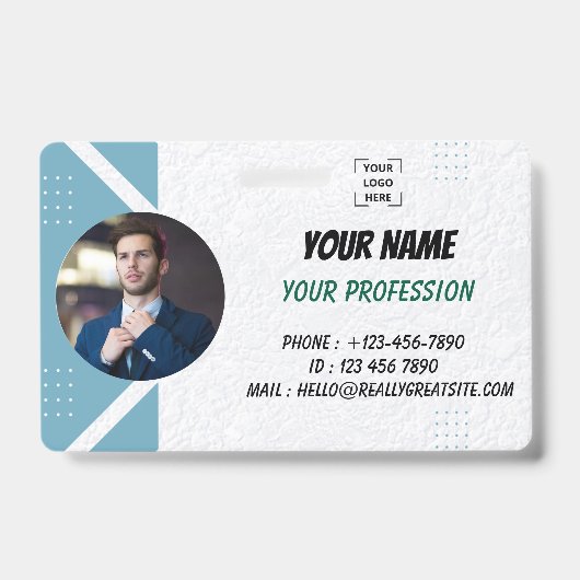 Small Business Employee ID Card Badge (Front)