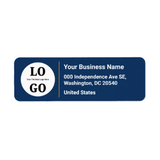 Small Business  Modern Bold Color Custom Logo Etiket