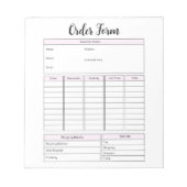 Small Business Order Form Notitieblok (Voorkant)