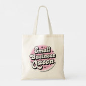 Small Business Queen Aangepaste winkelnaam Tote Bag (Achterkant)