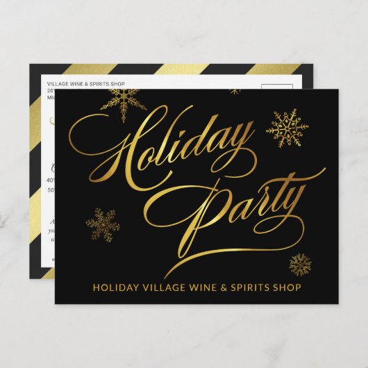 Small Business Sale Holiday Party Promotie Briefkaart (Voorkant / Achterkant)